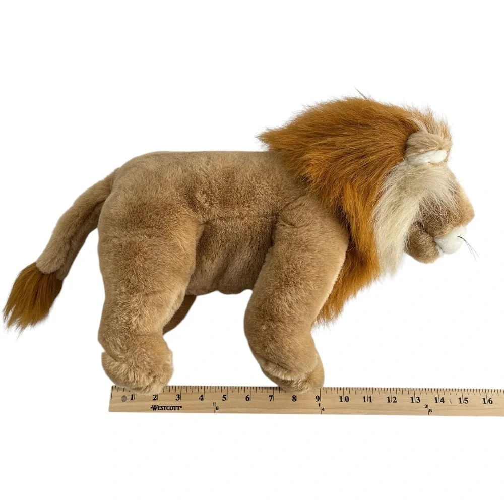Vintage 1990 Ty Harris the Lion Plush Stuffed Animal Realistic Tan 15